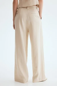 Wide-Leg Pants with Belt