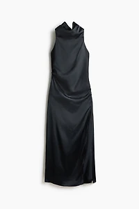 Halterneck Satin Dress