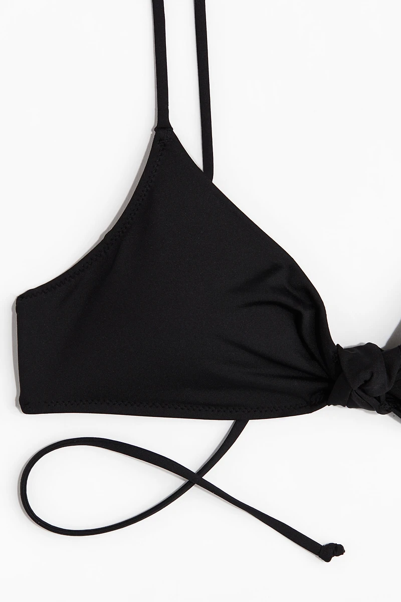 Knot-Detail Padded Bikini Top