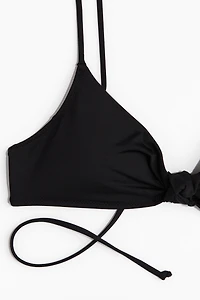 Knot-Detail Padded Bikini Top