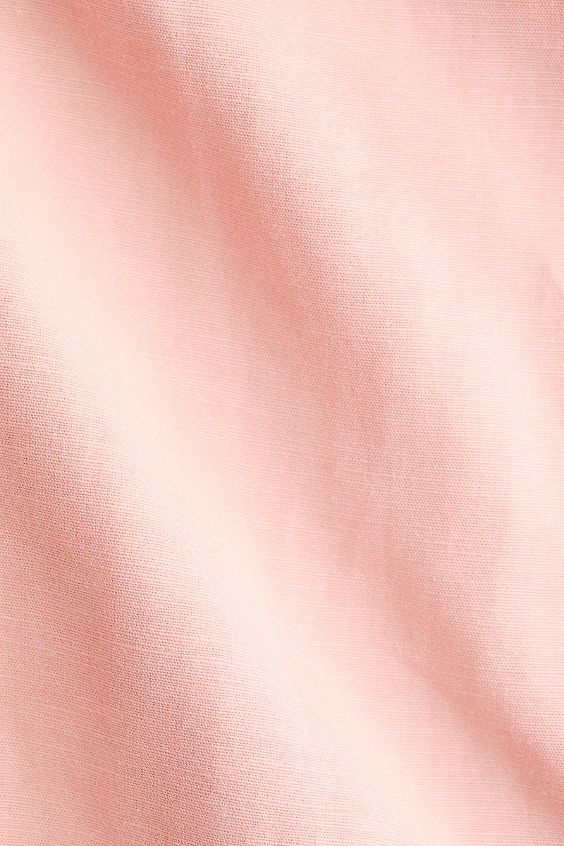 Wide linen-blend trousers