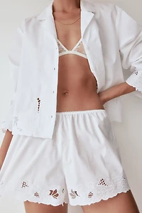 Pajamas with Eyelet Embroidery