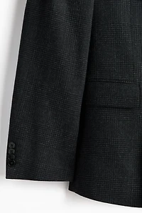 Veste croisée classique en laine mélangée