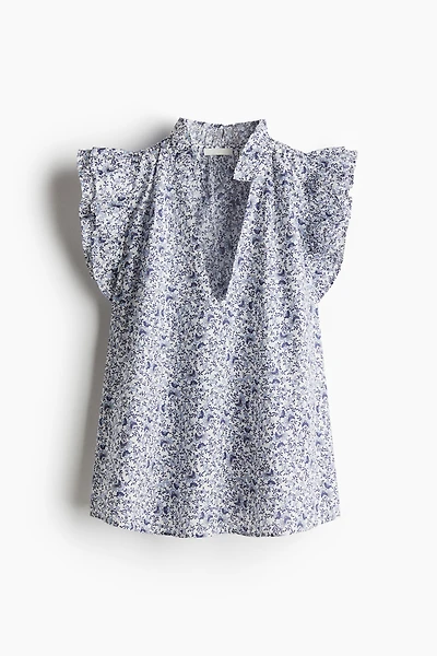 Ruffle-Trimmed Blouse