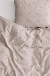 Floral Cotton Twin Duvet Cover Set