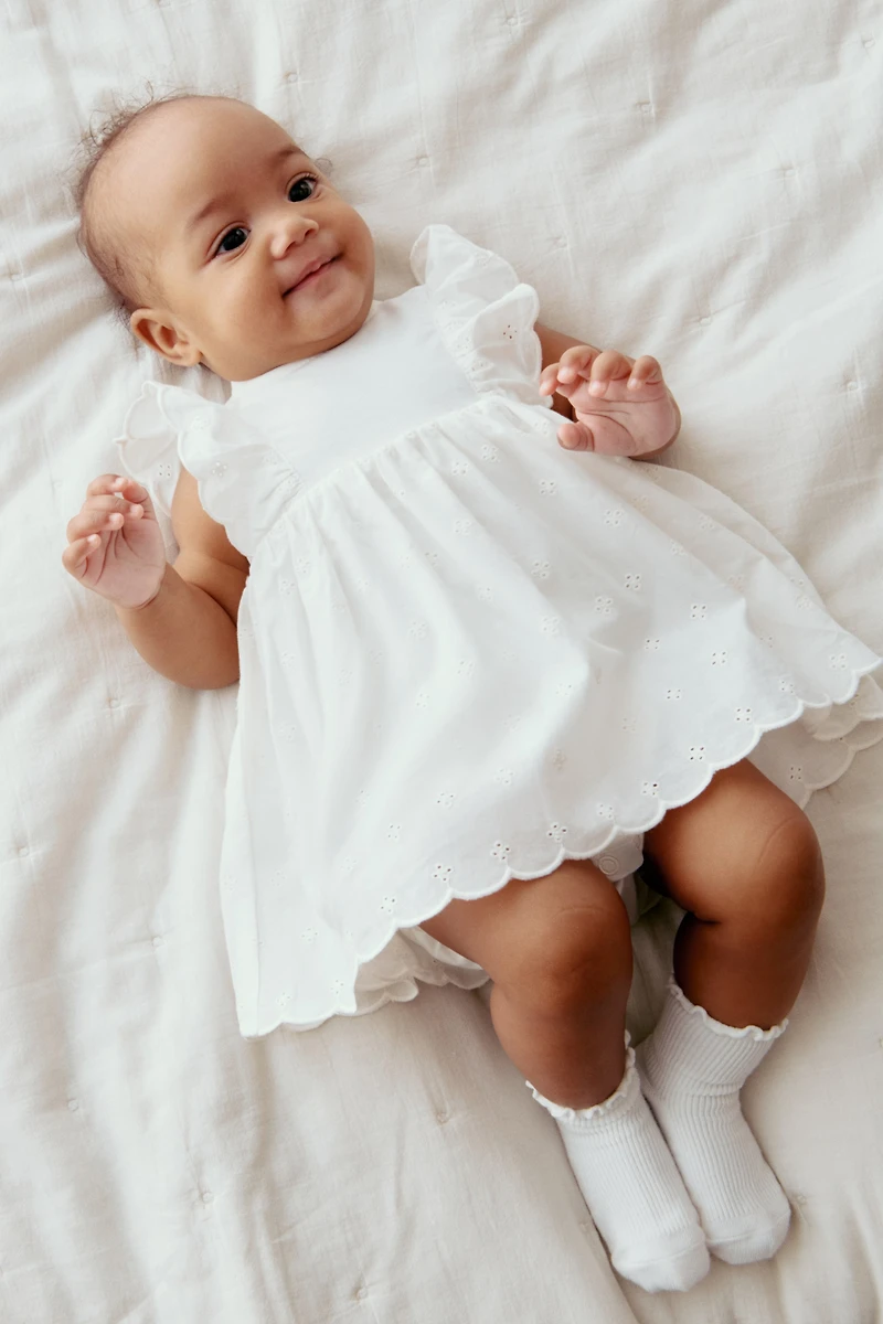 Ruffle-trimmed Bodysuit Dress