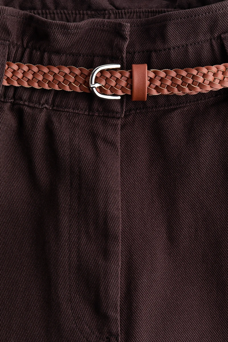 Pantalon tonneau avec ceinture