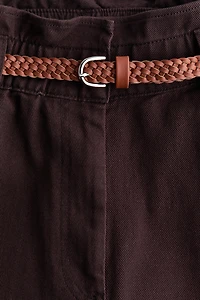 Pantalon tonneau avec ceinture
