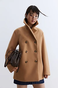 Double-Breasted Felted Coat