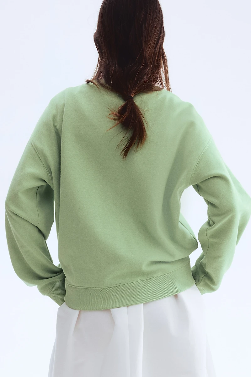 Sweatshirt with Text Motif