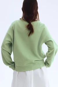 Sweatshirt with Text Motif