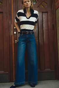 Jean large taille haute