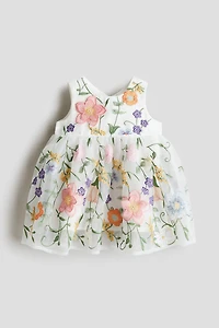 Embroidered Organza Dress