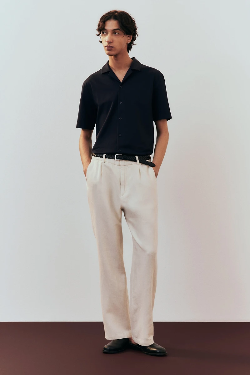 Regular-Fit Ribbed Resort Shirt