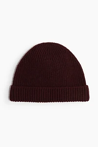 Bonnet en tricot côtelé