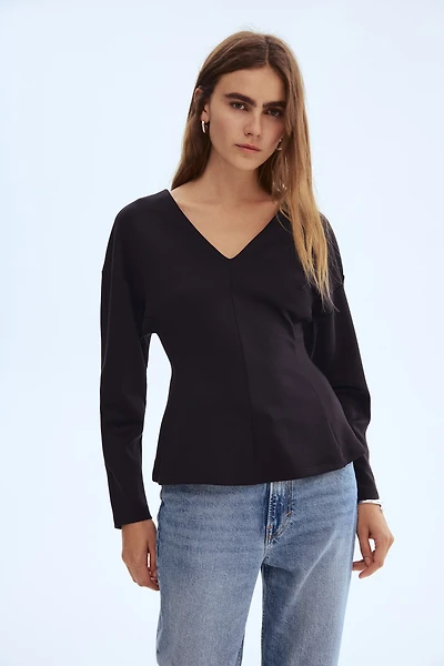 Defined-Waist Scuba Top