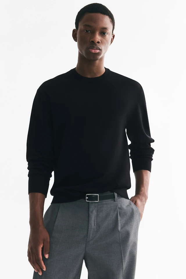 Regular-Fit Fine-Knit Sweater