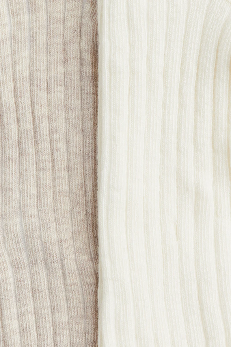 Lot de 2 collants en tricot côtelé