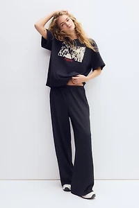 Textured Jersey Drawstring Pants