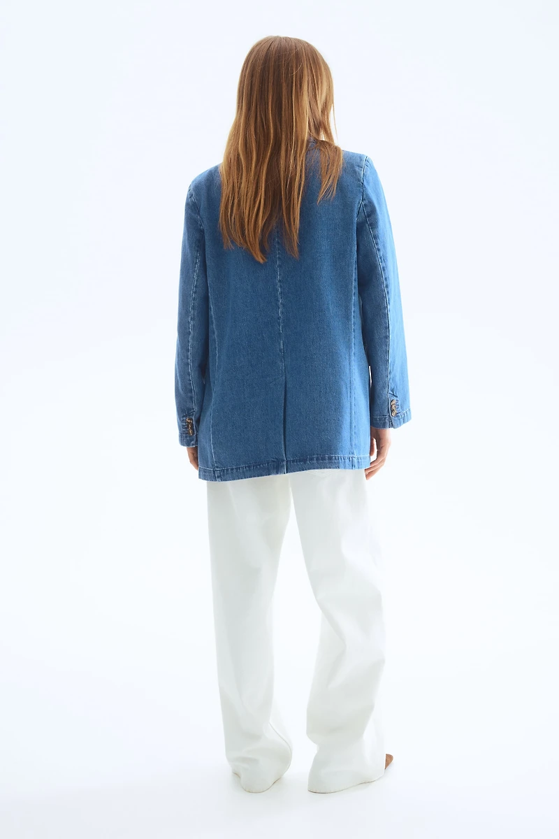 Single-Breasted Denim Jacket