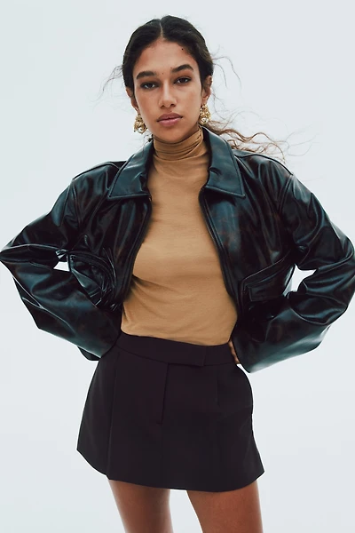 Mini jupe-short de tailleur