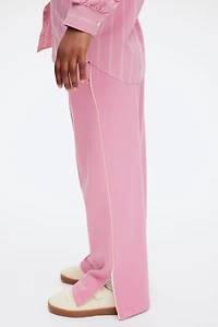 Wide-Leg Creased Pants