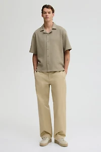 Loose-Fit Waffled Resort Shirt