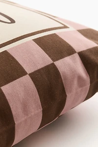 Housse de coussin en toile de coton