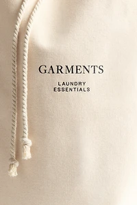 Sac à linge en coton avec texte