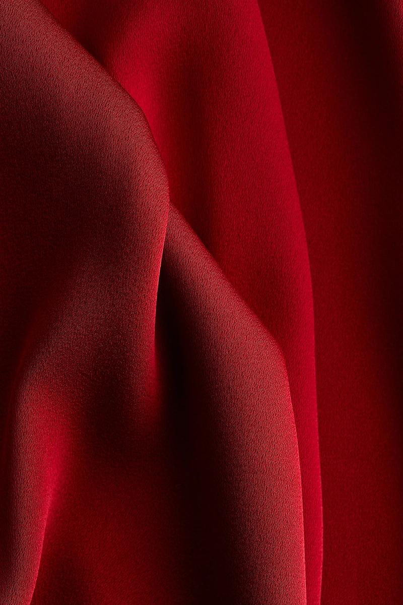 Twist-Detail Satin Dress