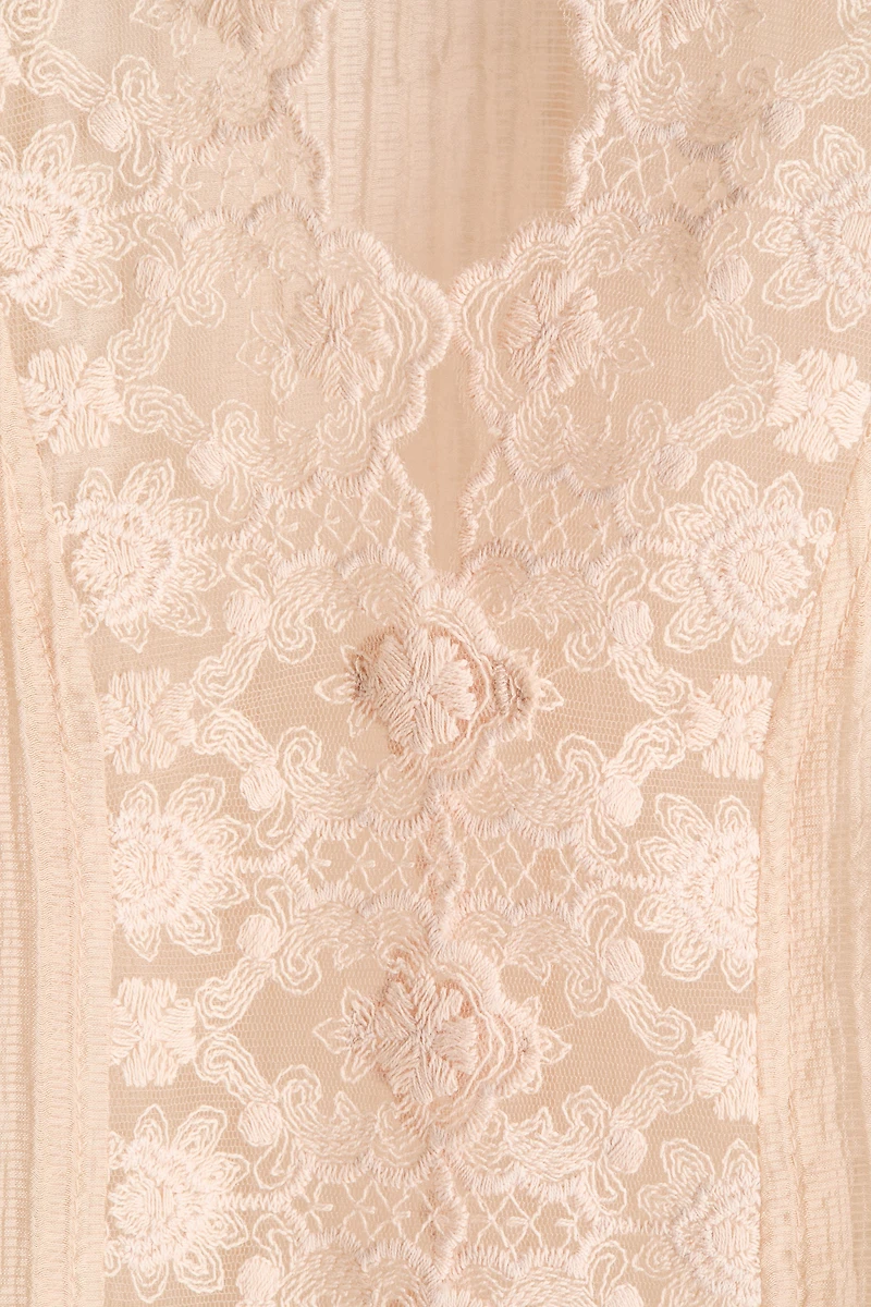 Haut sans manches à dentelle