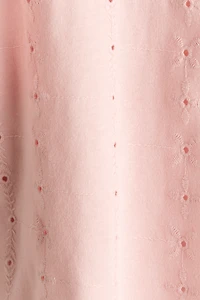 Flutter-Sleeve Top with Eyelet Embroidery