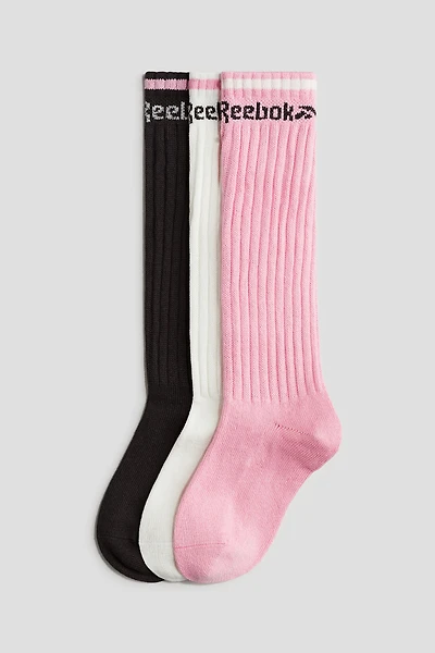 3-pack Knee Socks with Motif