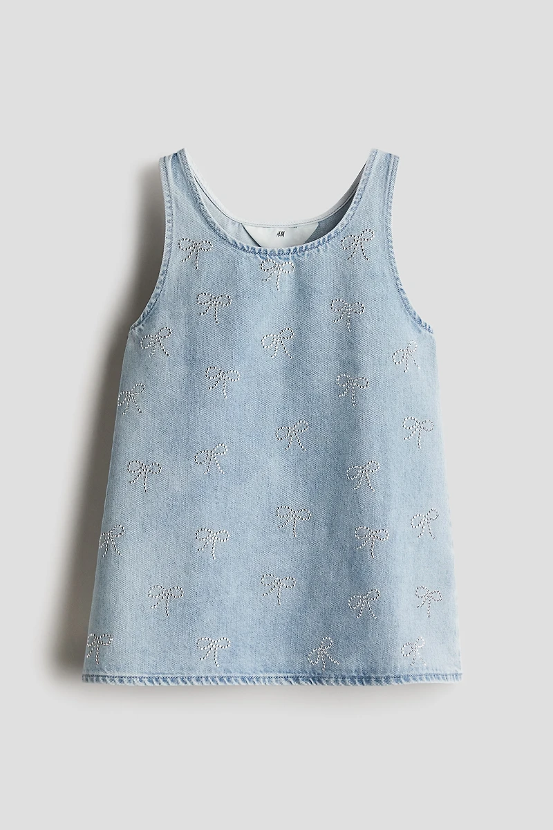 Robe ornementée en denim