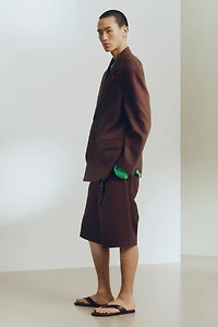 Relaxed-Fit Single-Breasted Linen Jacket