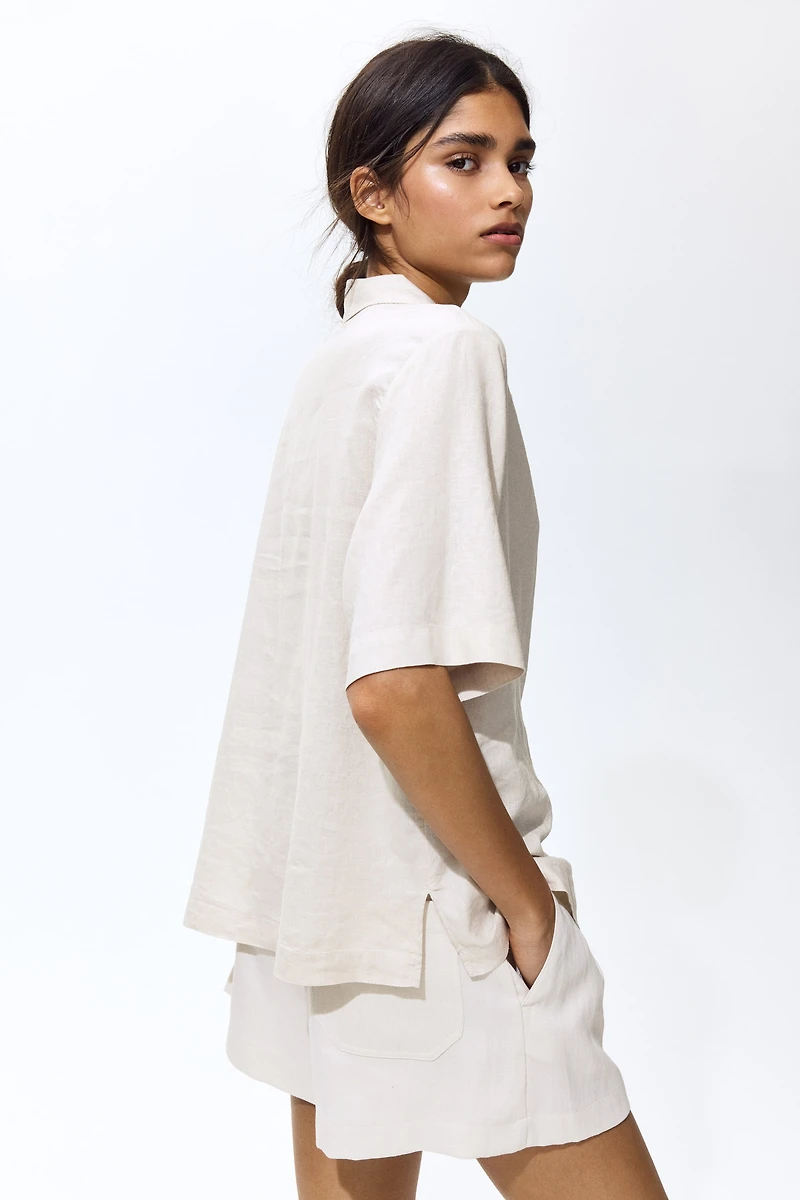 Linen-Blend Resort Shirt