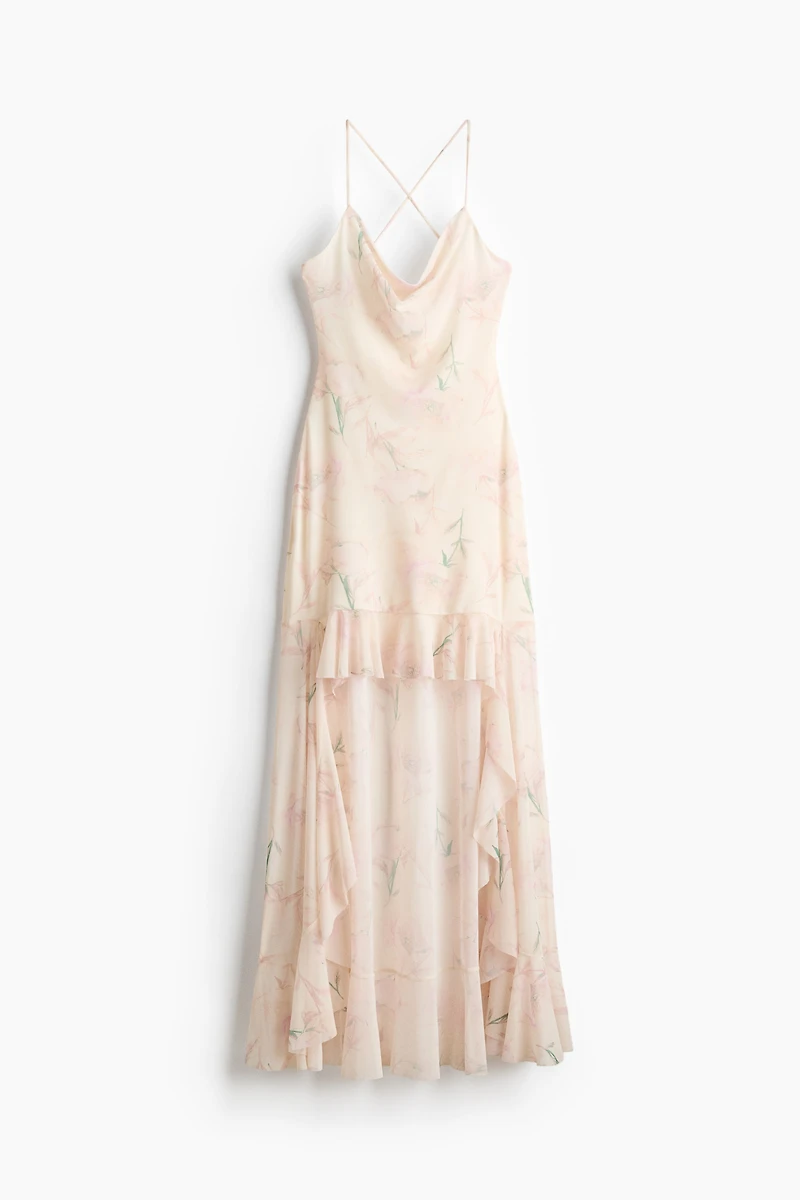 Mesh High-Low Dress