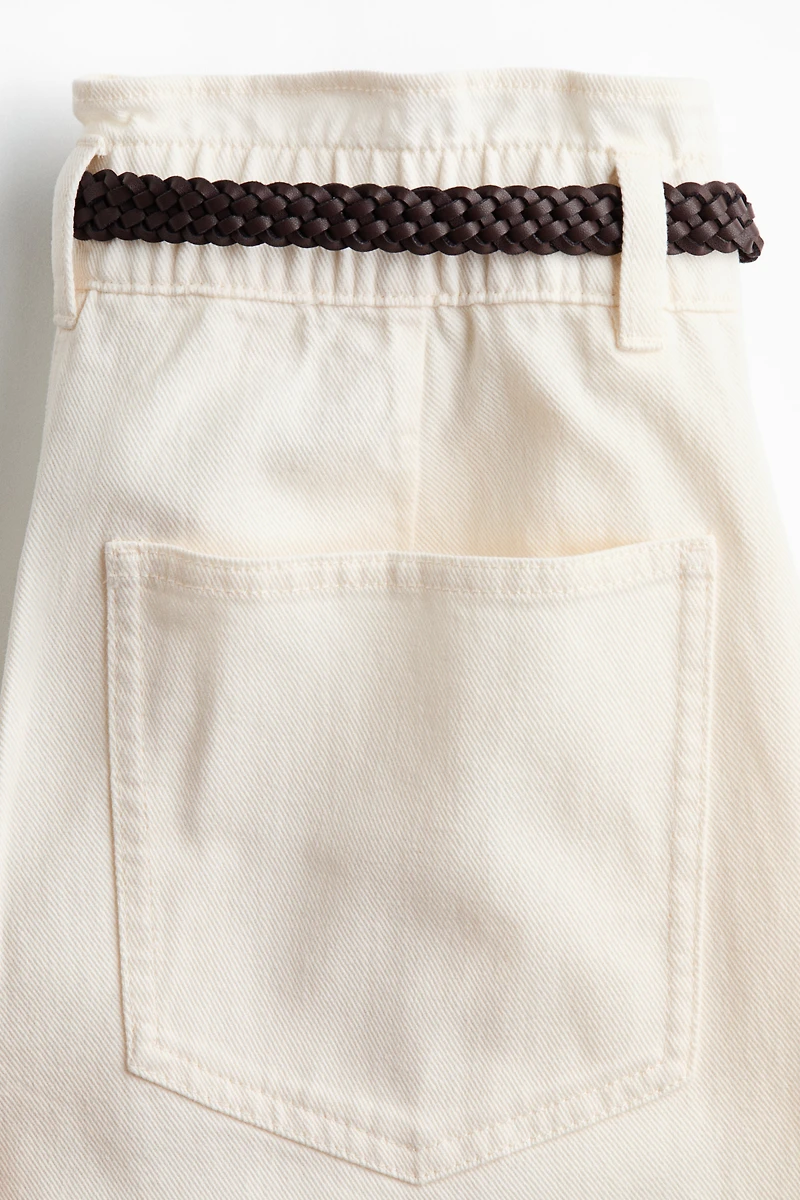 Pantalon tonneau avec ceinture