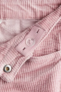 Wide-Leg Cotton Corduroy Pants