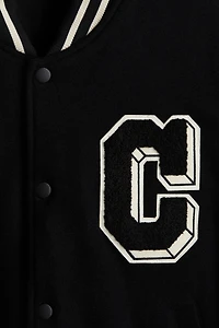 Blouson de baseball en laine mélangée