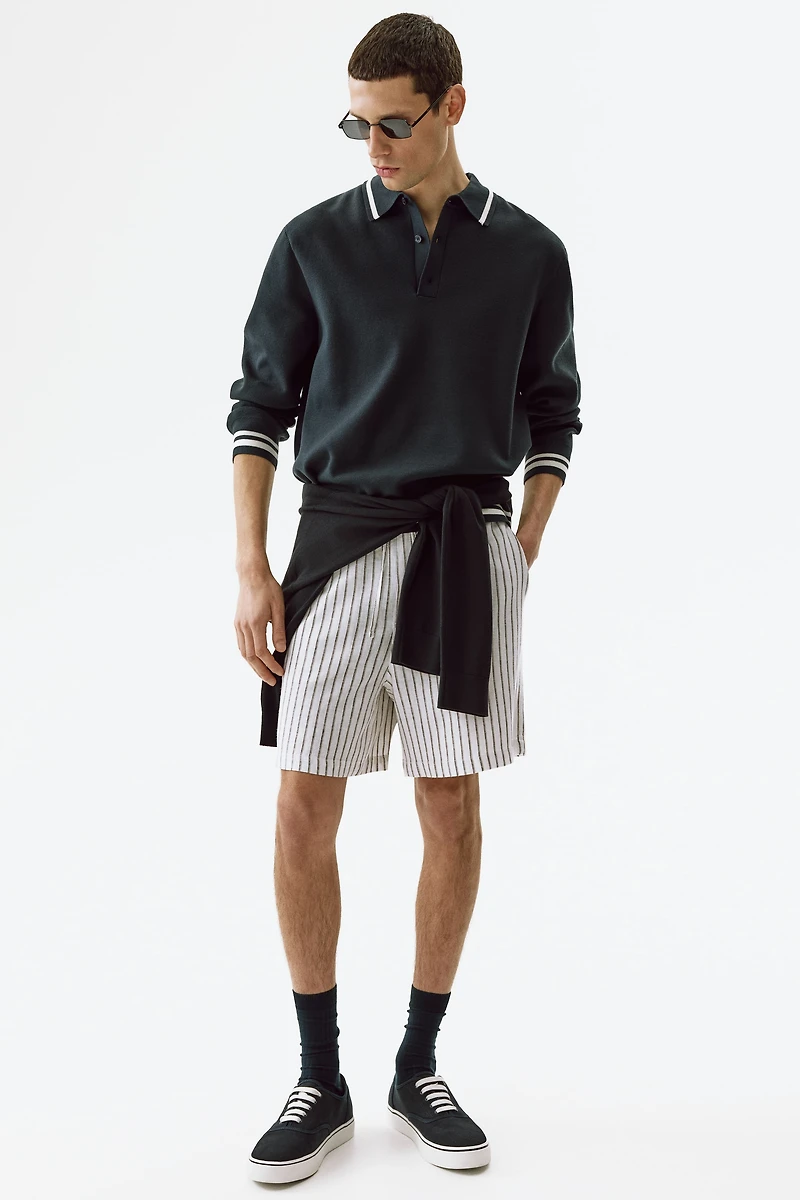 Relaxed-Fit Linen-Blend Shorts