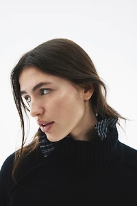 Cashmere-blend Mock Turtleneck Sweater