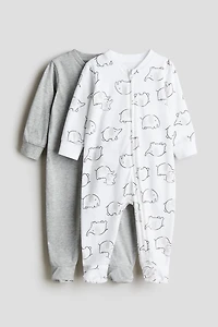 2-pack Zip-up Pajama Jumpsuits