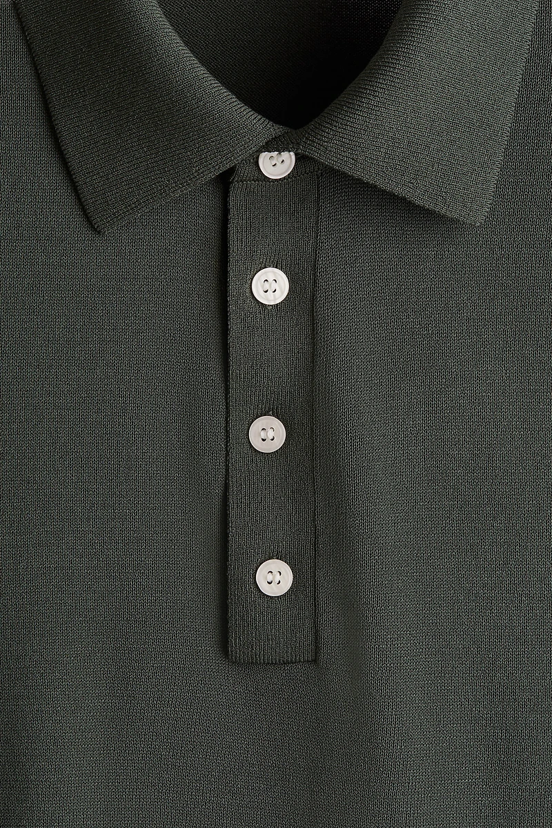 Regular-Fit Fine-Knit Polo Shirt