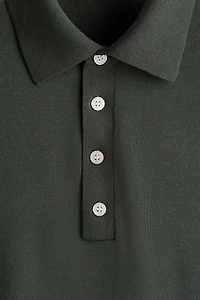 Regular-Fit Fine-Knit Polo Shirt