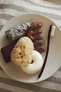 Serviette de bain en lin mélangé