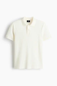 Slim-Fit Waffle-Knit Polo Shirt