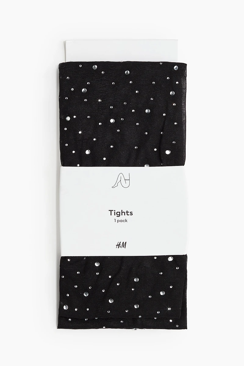 Rhinestone-Embellished Tights