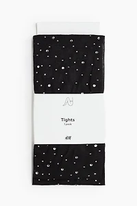 Rhinestone-Embellished Tights