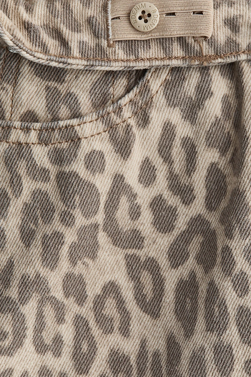 Jean taille basse à jambes larges